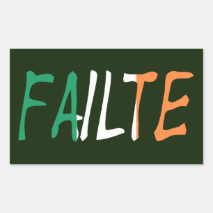 Adesivo Retangular Falhas sobrepostas na Irish Flag stkcnt