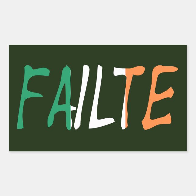 Adesivo Retangular Falhas sobrepostas na Irish Flag stkcnt (Frente)