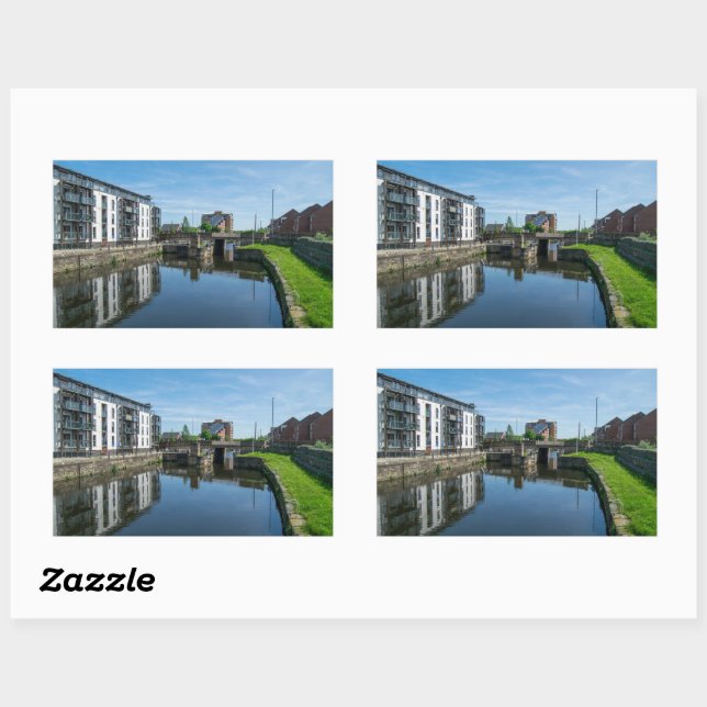 Adesivo Retangular Falla Ings Lock, Wakefield (Folha)