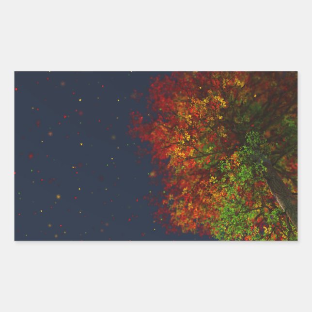 Adesivo Retangular Falling Rainbow Stickers (Frente)