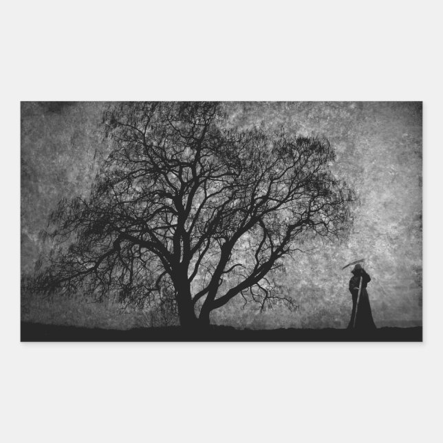 Adesivo Retangular Falln Grim Reaper - Limites de Arte Original Entre (Frente)