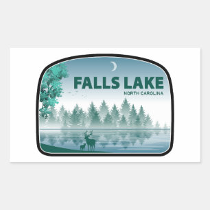 Adesivo Retangular Falls Lake Carolina do Norte Veado