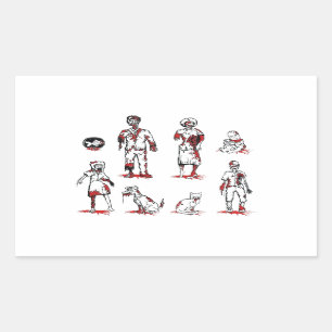 Adesivo Retangular Família Zumbi