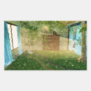 Adesivo Retangular Fantasmas: Em Pinheiros de Fadas