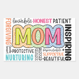 Adesivo Retangular Fantástico Mãe Inspiradora Presente
