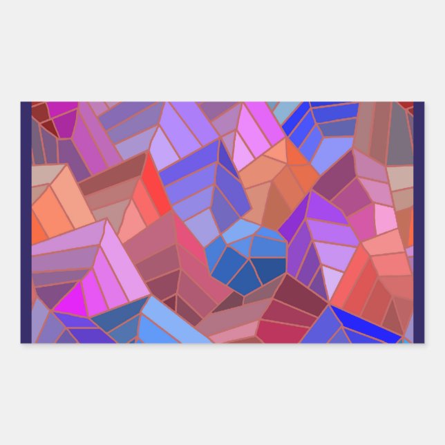 Adesivo Retangular Fantasy Mounains View do Céu (Frente)