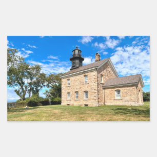 Adesivo Retangular Farol antigo de campo, Vinhetas de Nova Iorque