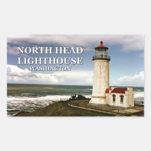 Adesivo Retangular Farol da Cabeça Norte, Washington