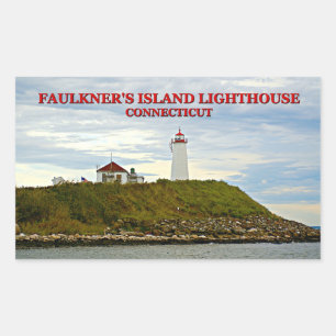 Adesivo Retangular Farol da Ilha dos Falcadores, Connecticut