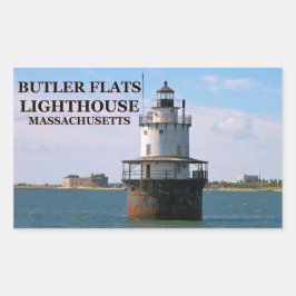 Adesivo Retangular Farol de Apartamentos de Butler, Massachusetts Sti