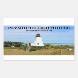 Adesivo Retangular Farol de Plymouth, "The Gurnet", MÃE Stickers