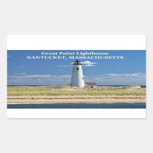 Adesivo Retangular Farol de Ponto de excelente, Nantucket, MÃE Sticke