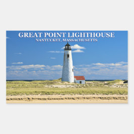 Adesivo Retangular Farol de Ponto de excelente, Nantucket, MÃE Sticke