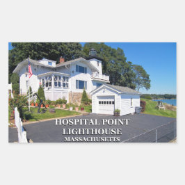 Adesivo Retangular Farol de Ponto Hospital, Massachusetts