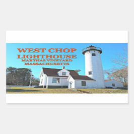 Adesivo Retangular Farol de West Chop, MÃES de Marthas