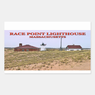 Adesivo Retangular Farol do ponto da raça, Cape Cod, Massachusetts