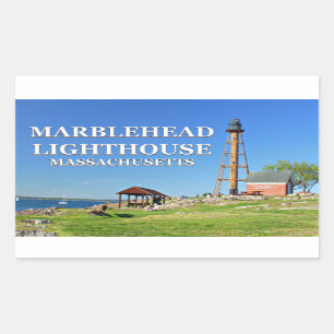 Adesivo Retangular Farol Marblehead, Massachusetts Stickers
