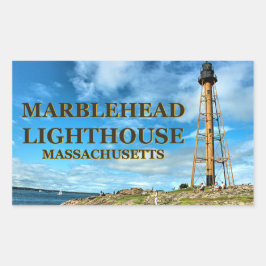 Adesivo Retangular Farol Marblehead, Massachusetts Stickers