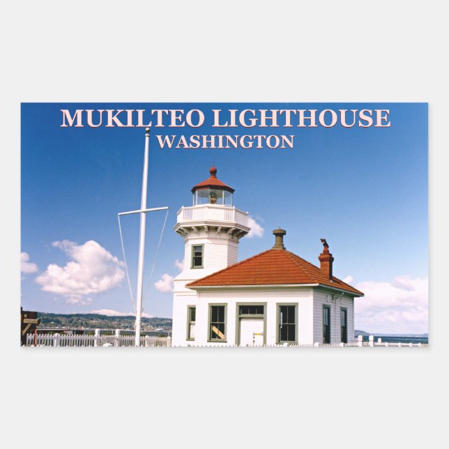 Adesivo Retangular Farol Mukilteo, Washington Stickers (Frente)
