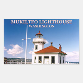 Adesivo Retangular Farol Mukilteo, Washington Stickers
