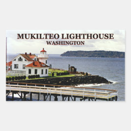 Adesivo Retangular Farol Mukilteo, Washington Stickers