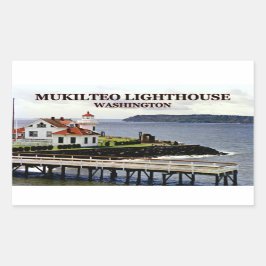 Adesivo Retangular Farol Mukilteo, Washington Stickers
