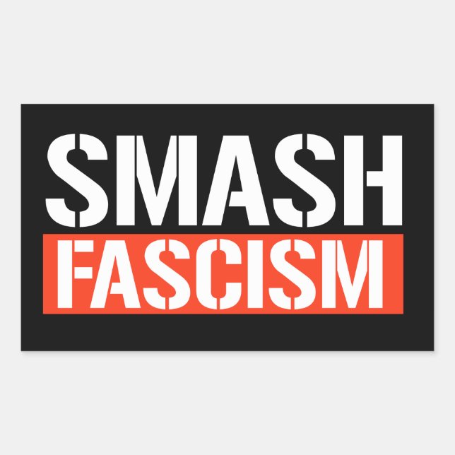 Adesivo Retangular Fascismo de Smash (Frente)