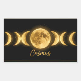 Adesivo Retangular Fases da Lua Celestial Minimalista