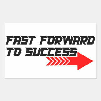 Adesivo Retangular Fast Forward – Bold Red Motivation Quote Design