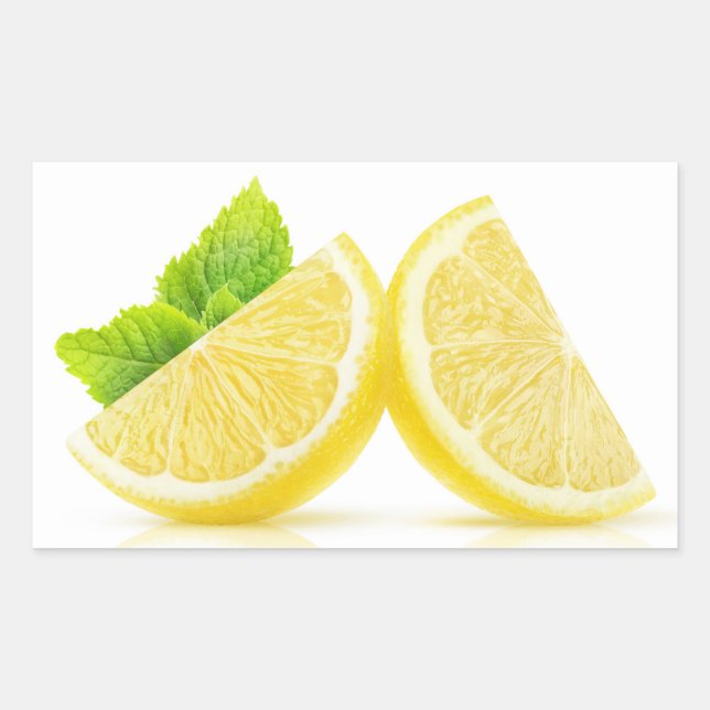 Adesivo Retangular Fatias do limão (Frente)