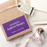 Favor de Festa de formatura Roxo de Texto Simples