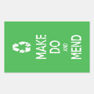 Adesivo Retangular Fazer com e Mend