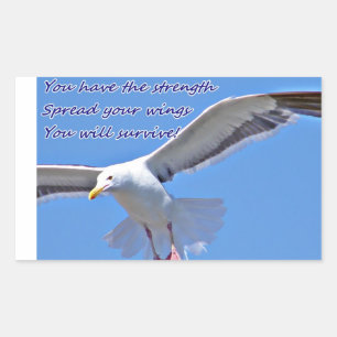 Adesivo Retangular Fé e Força_