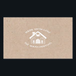 Adesivo Retangular Feita com o Love Kraft Christmas House Sticker<br><div class="desc">Um papel kraft e um adesivo branco da casa de Natal escandinava com as palavras Feitas com Amor. Personalize-o com o seu nome de família. Divertido para o seu vizinho de Natal caseiro ou feito à mão, guloseimas e presentes, ou para o seu negócio de artesanato. Projetado para você pelo...</div>