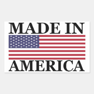 Adesivo Retangular FEITO NA AMÉRICA Sticker