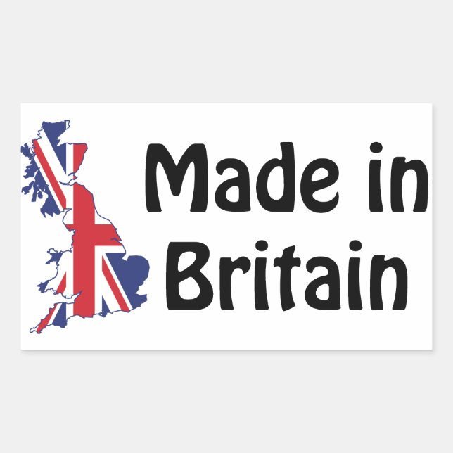 Adesivo Retangular Feito na Grã-Bretanha (Frente)