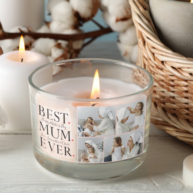 Adesivo Retangular Feliz dia de as mães Rosa de Colagem Moderna (Criador carregado)