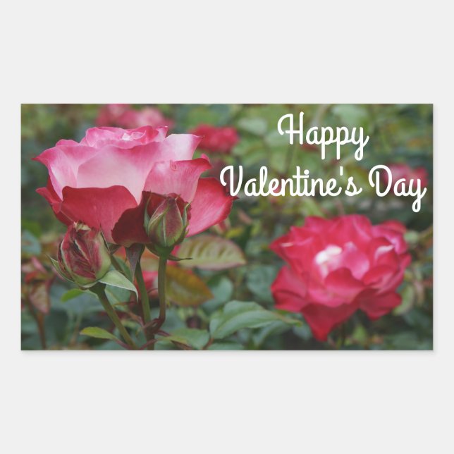 Adesivo Retangular Feliz dia de os namorados Cherry Parfait nº 1 (Frente)