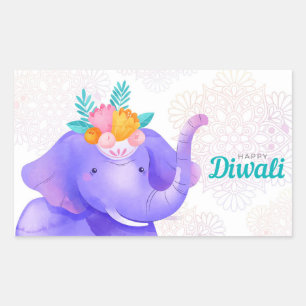 Adesivo Retangular Feliz Diwali