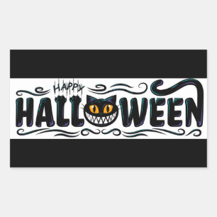 Adesivo Retangular Feliz Halloween