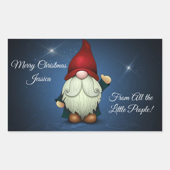 Adesivo Retangular Feliz Natal de Todos os Pequenos (Frente)