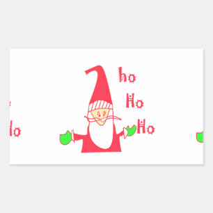 Adesivo Retangular Feliz Natal Feliz Papais noeis Engraçados Hoho