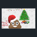 Adesivo Retangular feliz natal poo emoji<br><div class="desc">"feliz natal poo emoji", "alegria natal poop emoji ""christmas poo emoji", "christmas poop emoji", "santa claus poop", "santa claus poo", "papais noeis poop", "engraçado natal", "poop emoji" "feio natal" poo emoji, , xmas feio, emoji, natal alegre, xmas alegre</div>