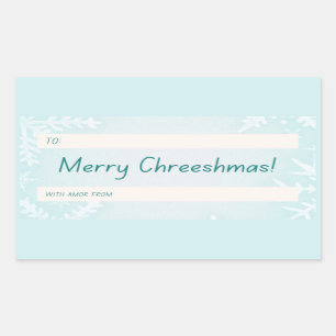 Adesivo Retangular Feliz Natal Snowflake Gift