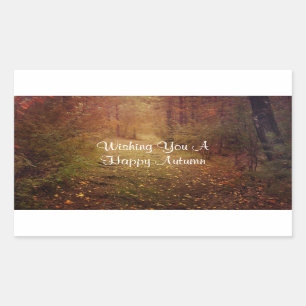 Adesivo Retangular Feliz outono
