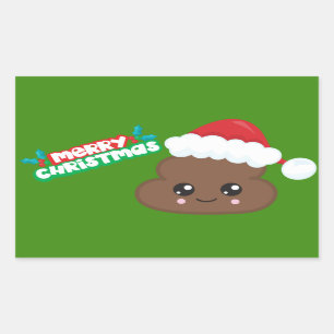 Adesivo Retangular Feliz Poop Emoji Stickers
