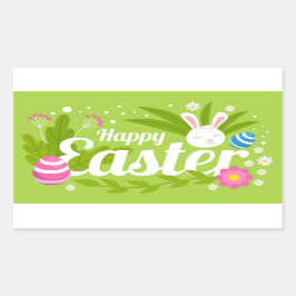 Adesivo Retangular Felz pascoa Retangular