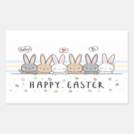 Adesivo Retangular Felz pascoa Retangular