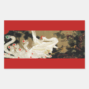 Adesivo Retangular FÊNIX DE AMOR VOANDO, Penas, Dia dos Namorados