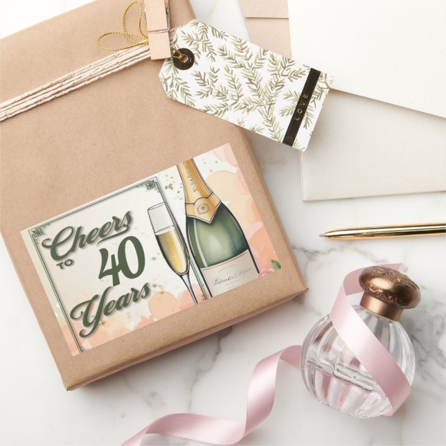 Adesivo Retangular Festa de Animação a Anos (Presentear)